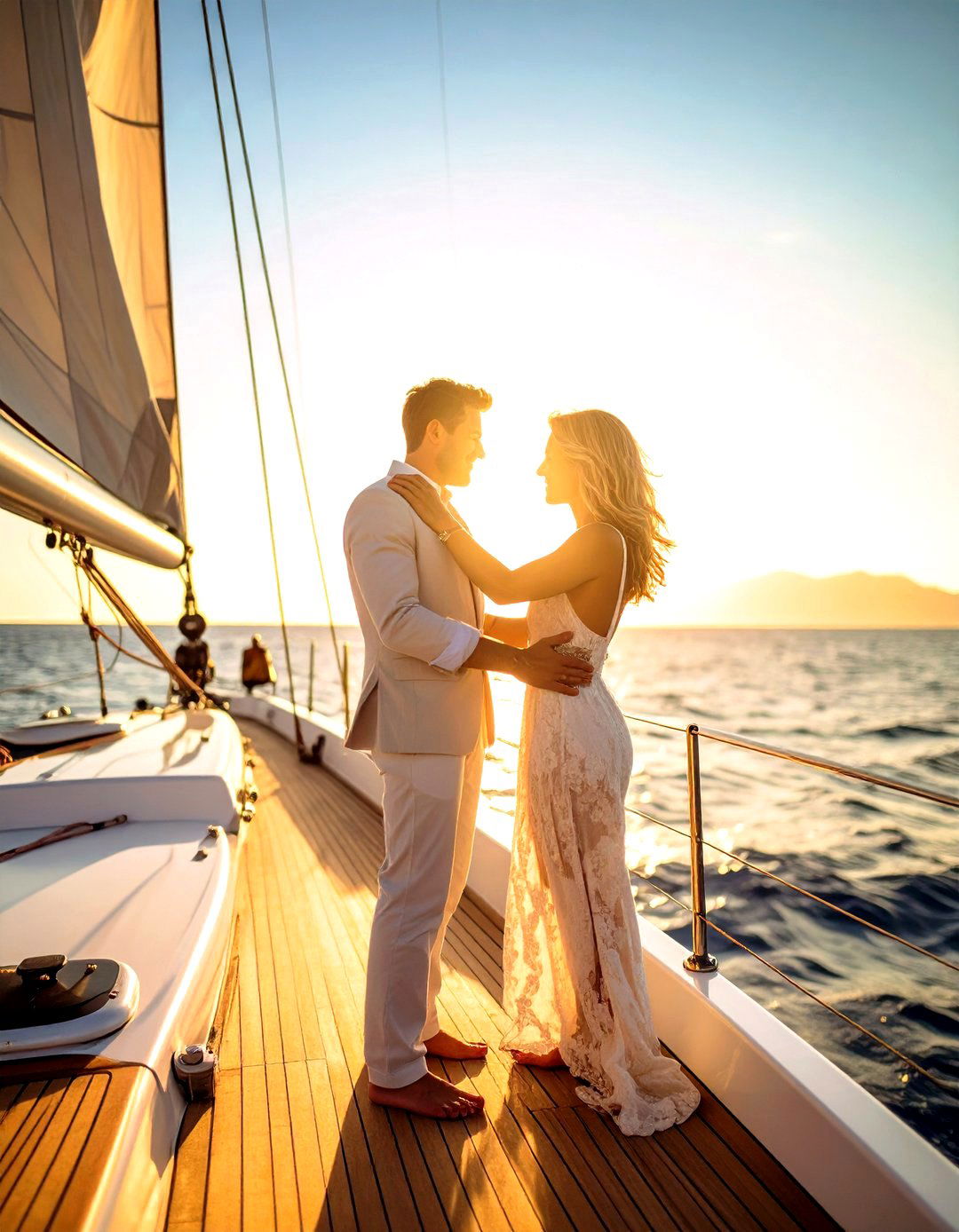 A Proposal on a Sailboat at Sea - 30 outdoor proposal ideas