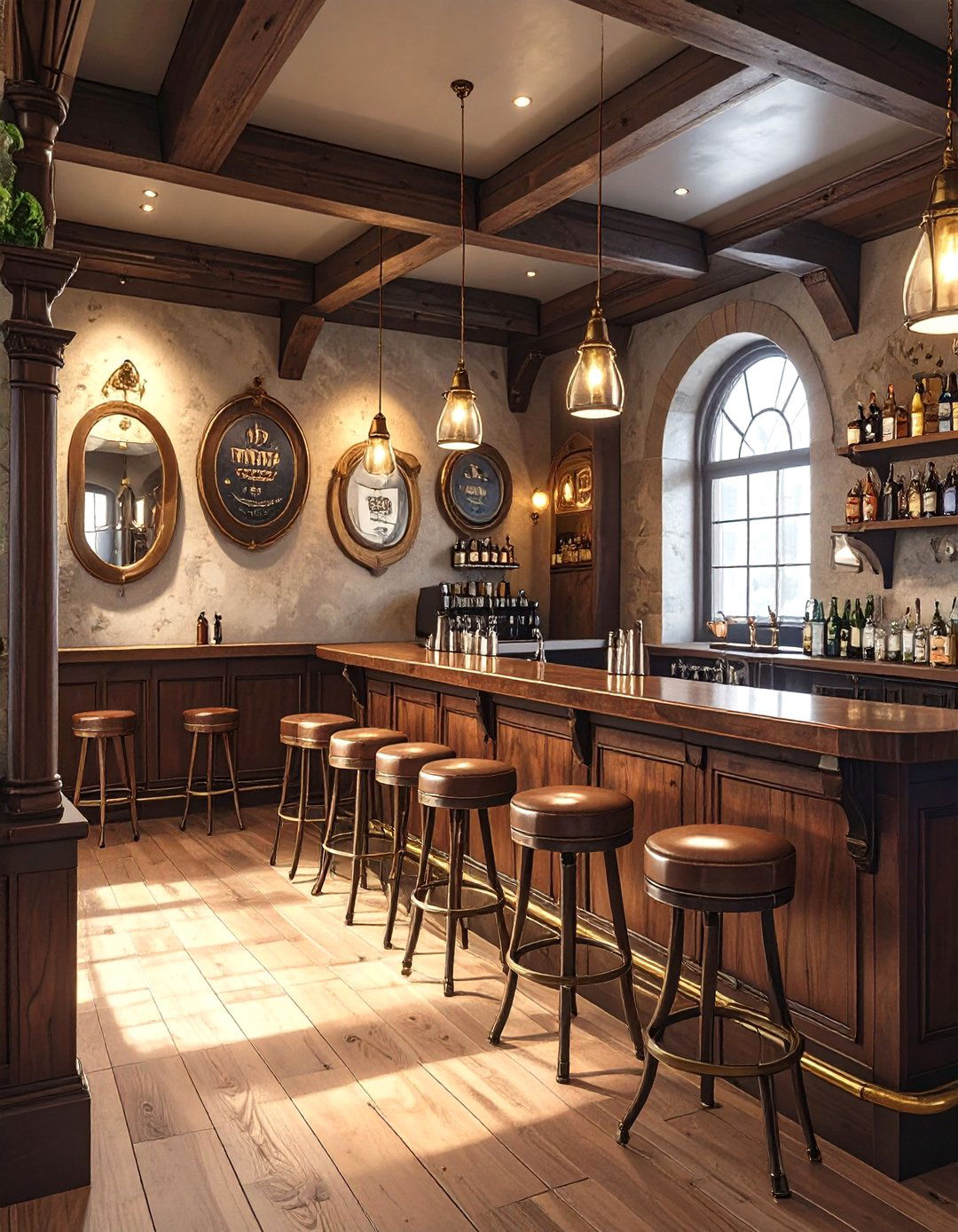 A Pub Style Basement Bar - 30 basement bar designs