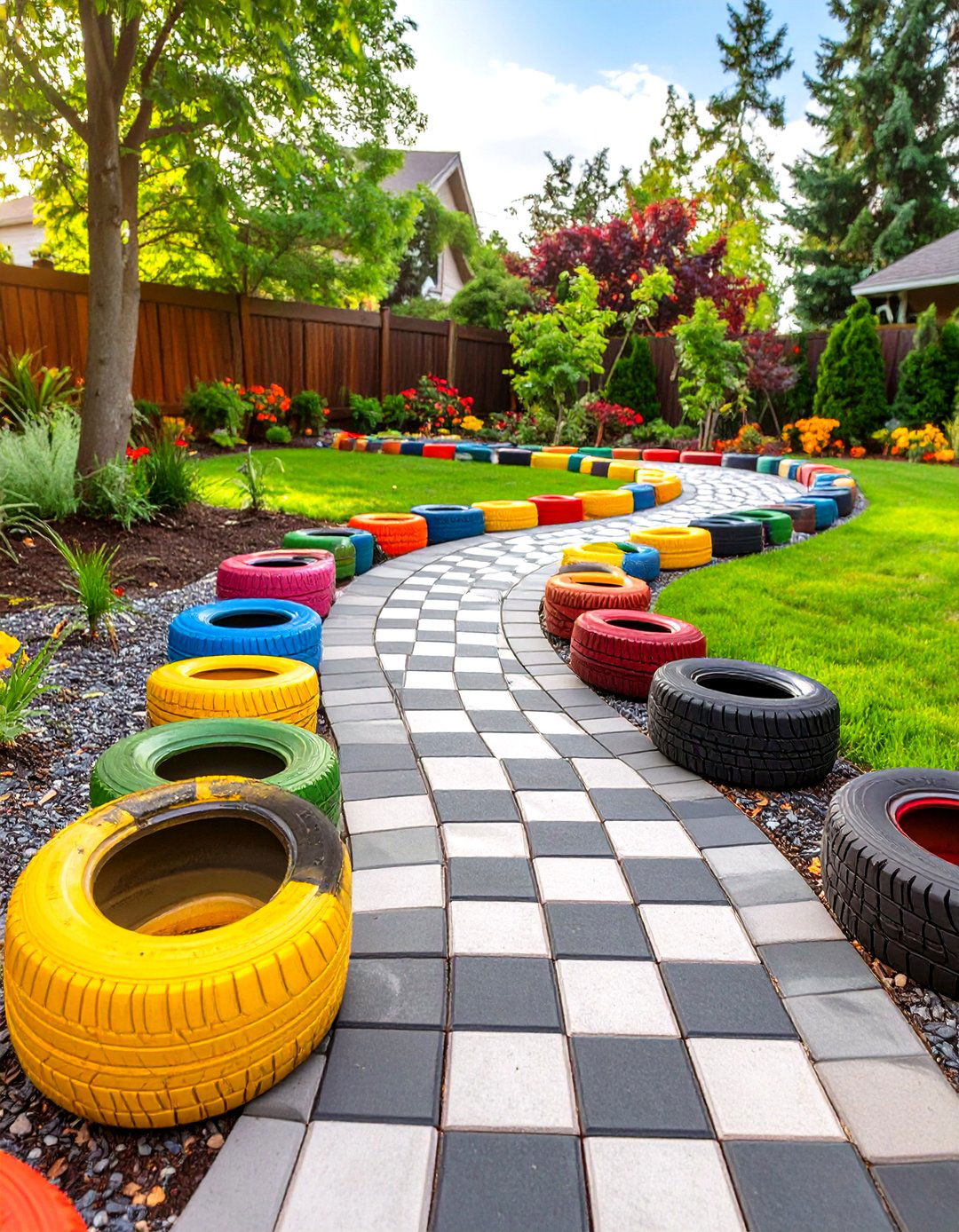 A Race Car Track - 30 kids backyard ideas