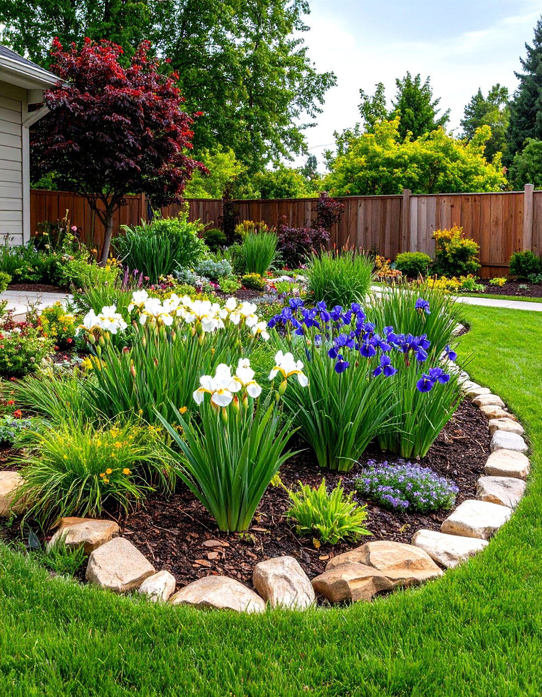 A Rain Garden for Stormwater Management - 30 residential landscape design ideas