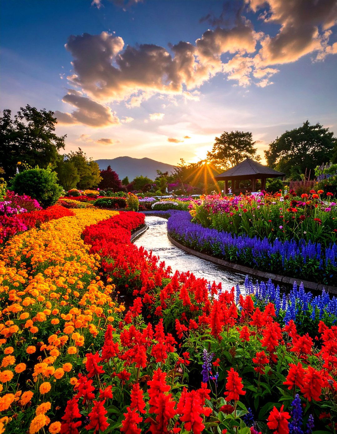 A Rainbow Themed Flower Garden - 30 flower garden designs