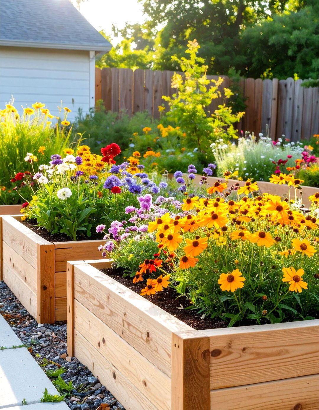 A Raised Bed Perennial Garden - 30 low maintenance perennial garden designs