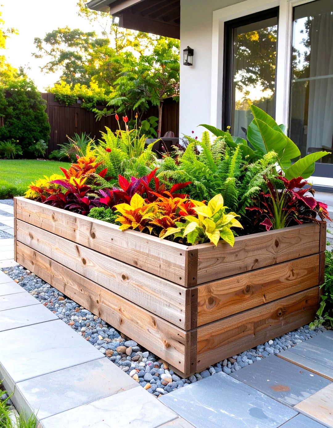 A Raised Bed for Tropical Container Gardening - 30 tropical backyard ideas