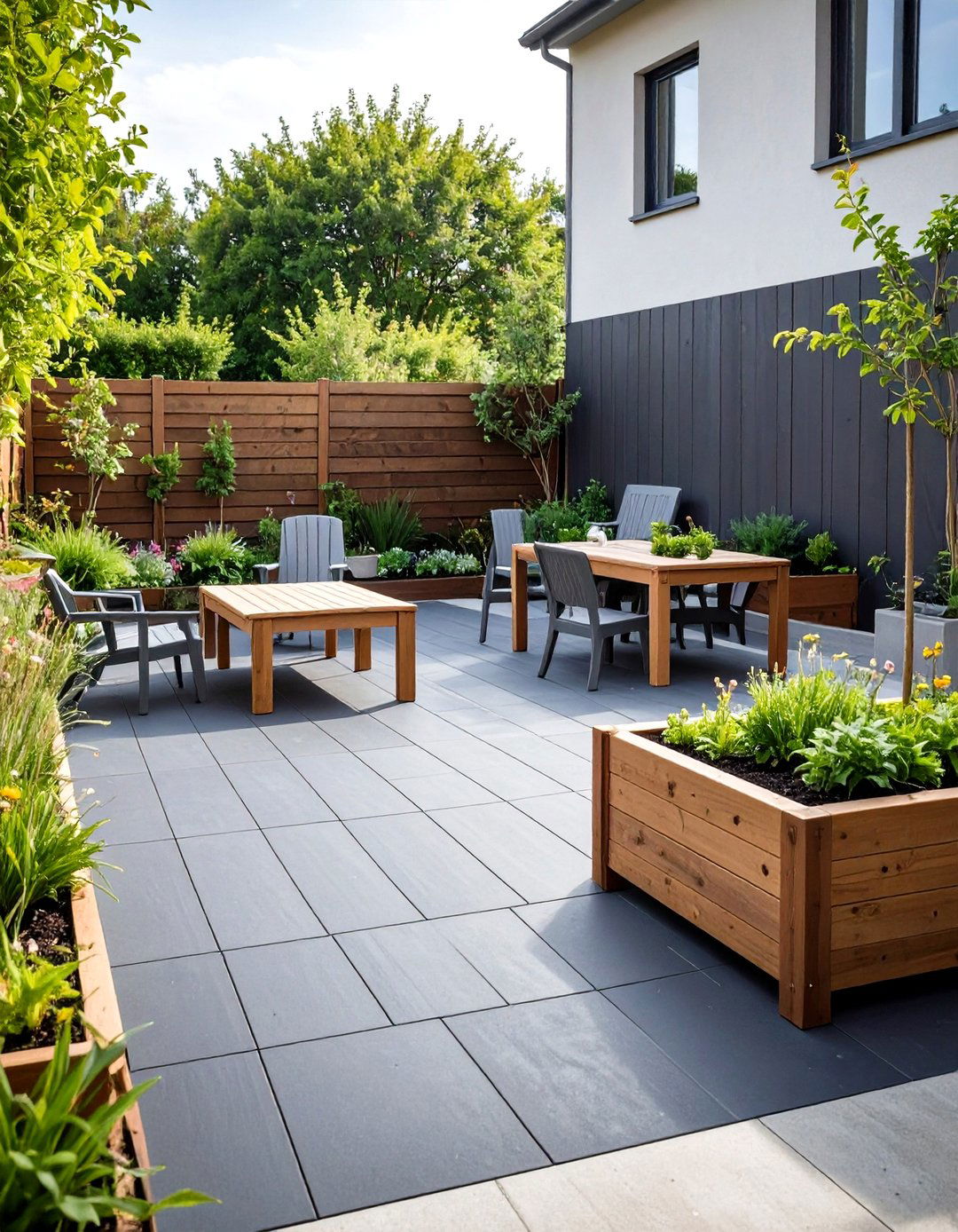 A Recycled Rubber Paver Patio - 30 inexpensive ways to cover concrete patio ideas