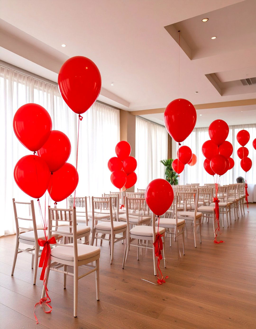 A Red Balloon Themed Decoration Scheme - 30 winnie the pooh baby shower ideas