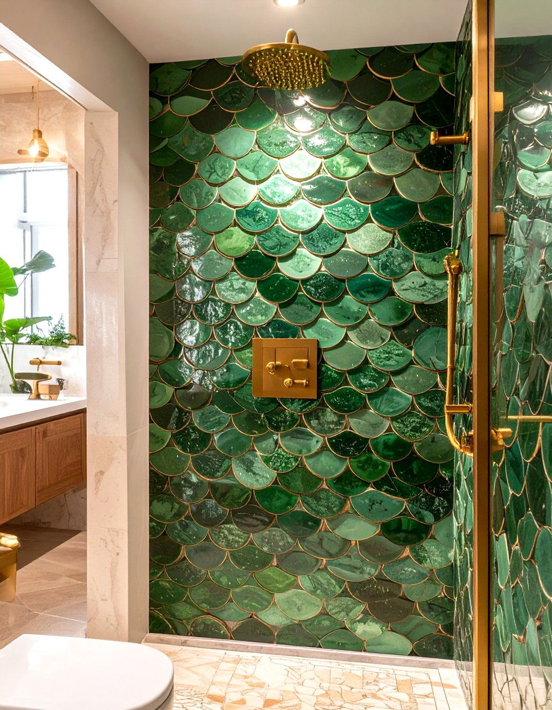 A Remodel Featuring Moroccan Fish Scale Tiles - 30 shower remodel ideas