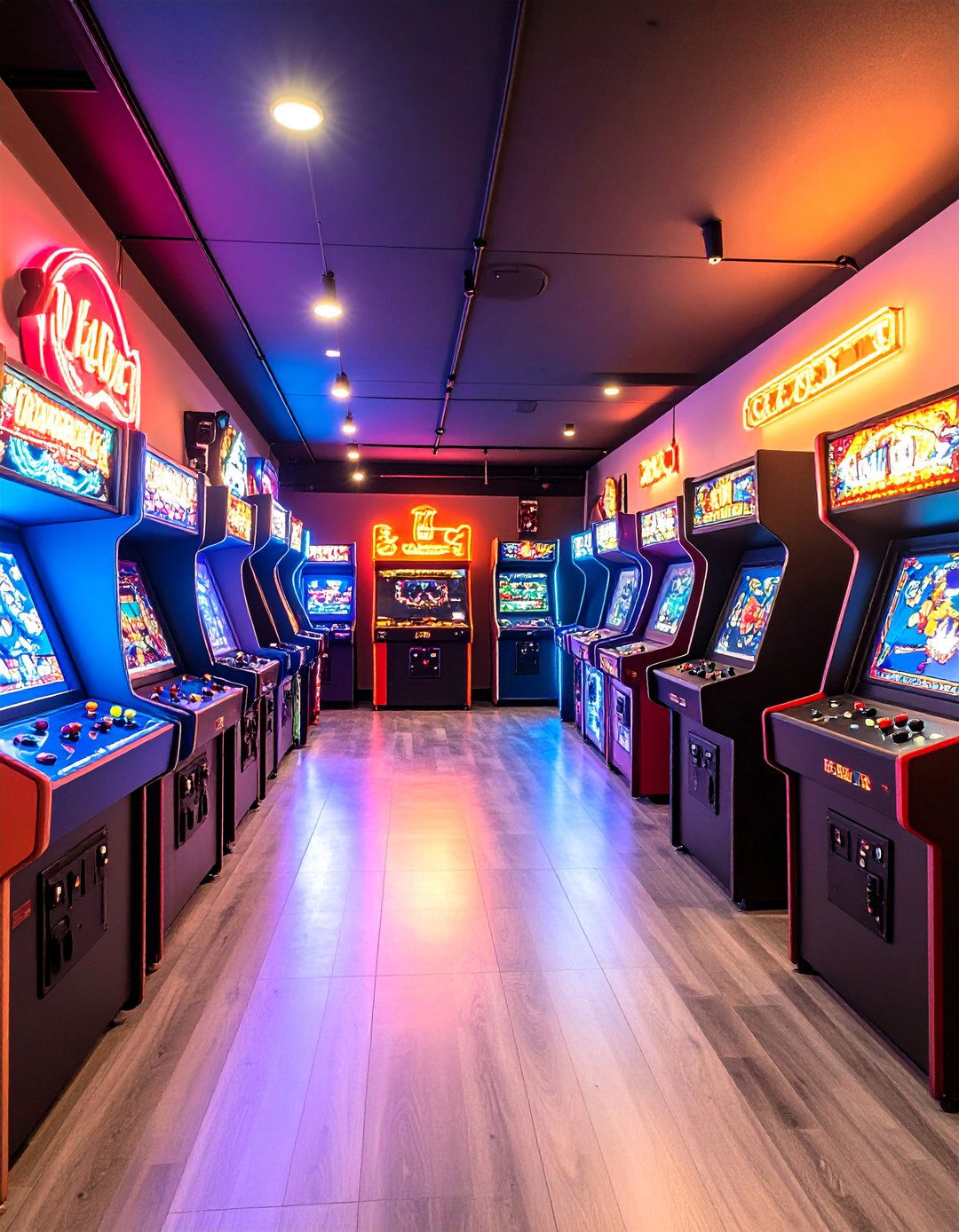 A Retro Arcade and Game Room Basement - 30 ai basement remodel ideas