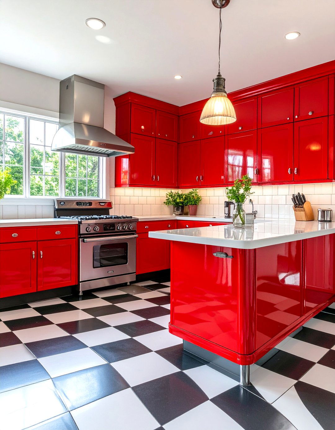 A Retro Diner Style Kitchenette - 30 kitchen ideas for small spaces
