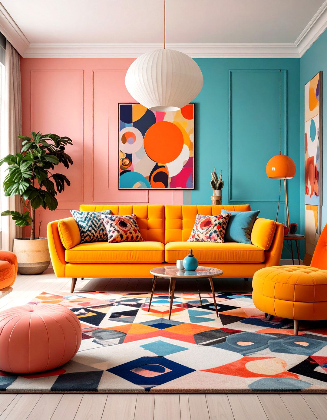A Retro Pop Art Living Room - 30 interior decor ideas for living room