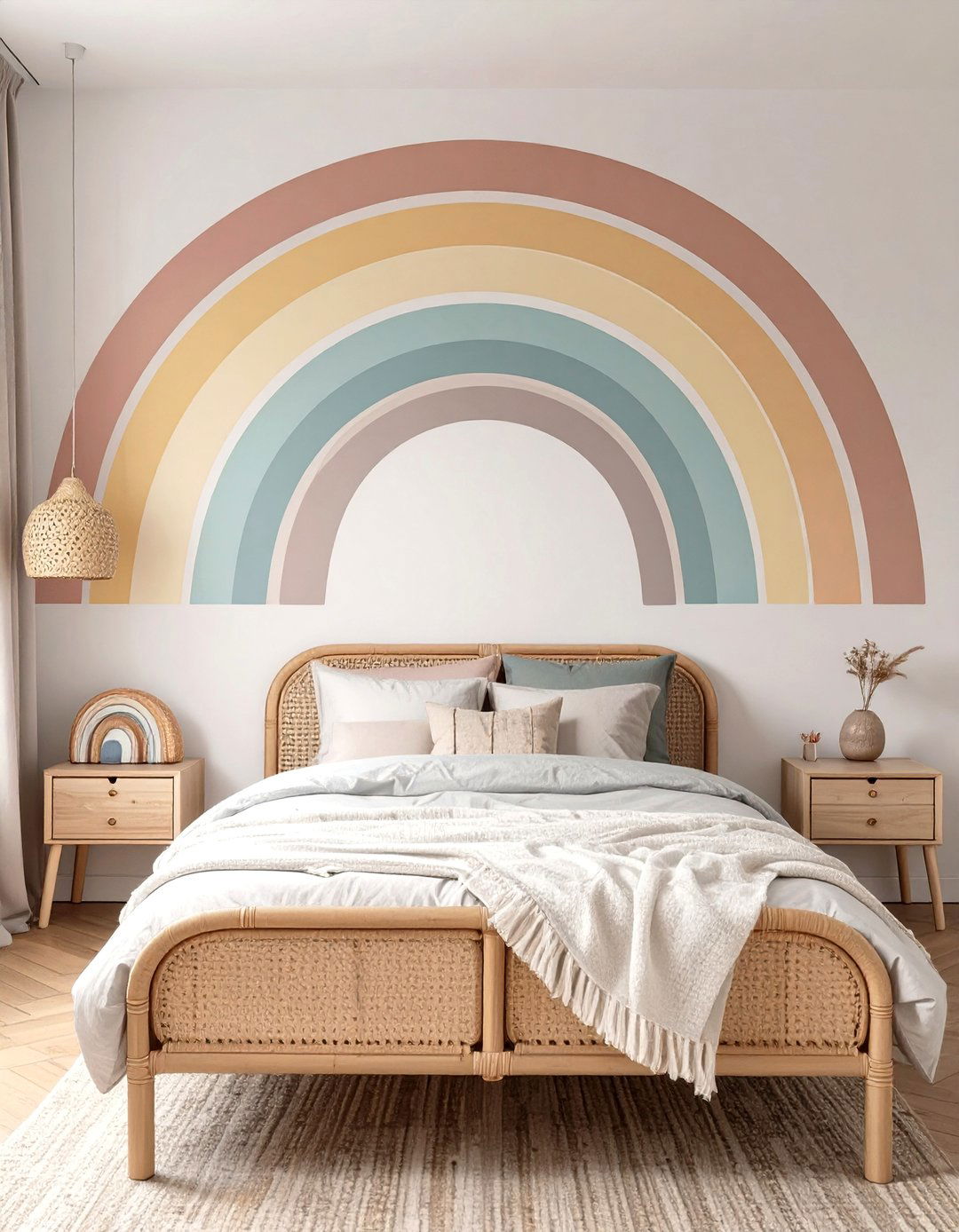 A Retro Rainbow Bedroom - 30 girl bedroom ideas for small rooms