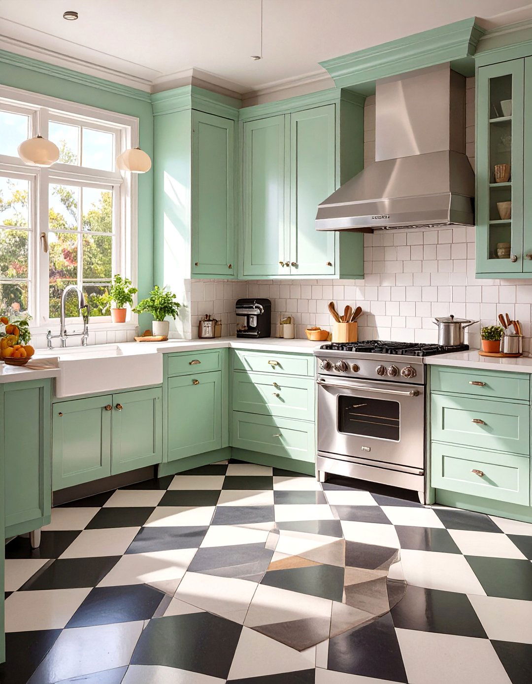 A Retro Revival Kitchen - 30 low cost simple kitchen designs