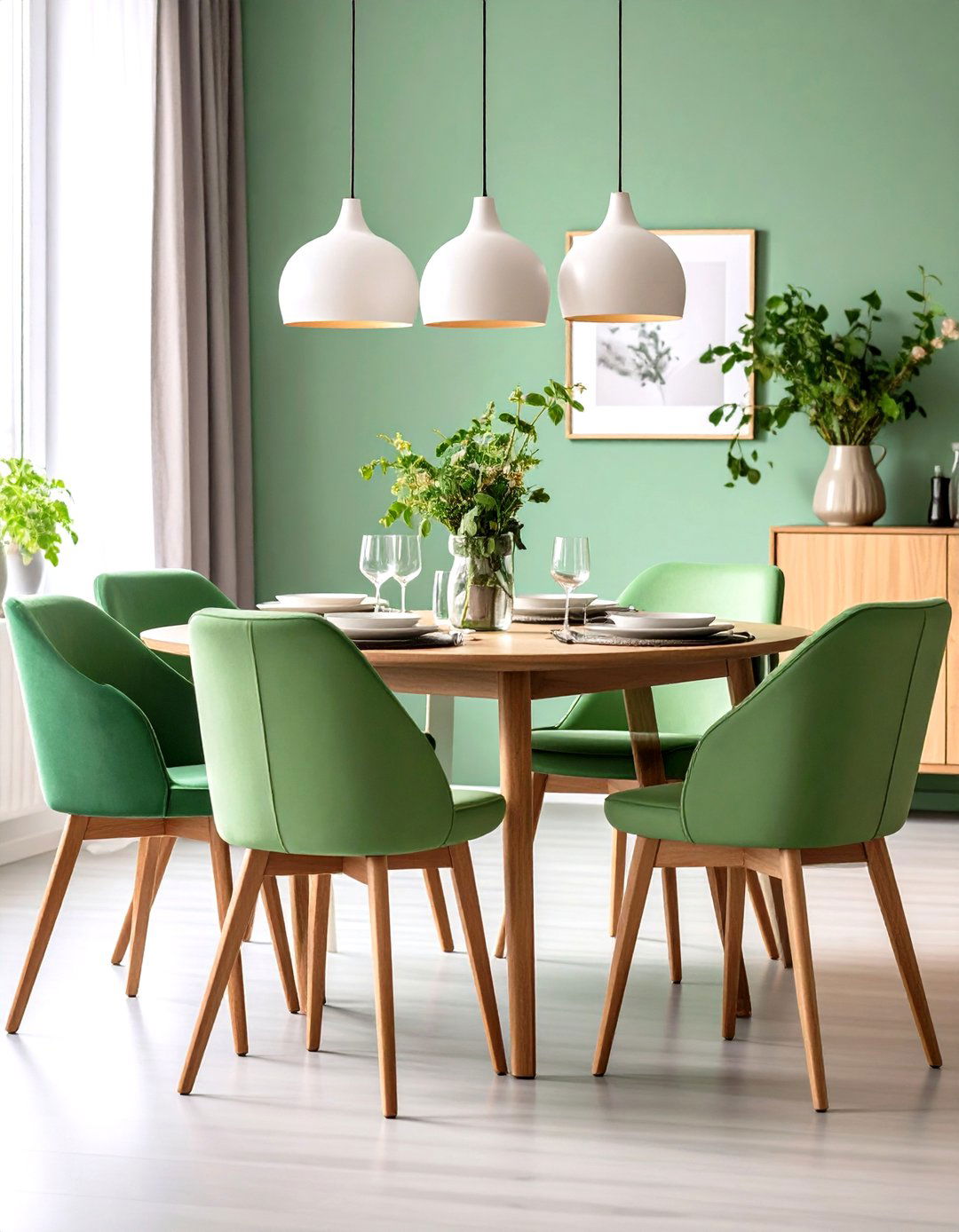 A Rhythmic Procession of Dining Chairs - 30 rhythm in interior design ideas