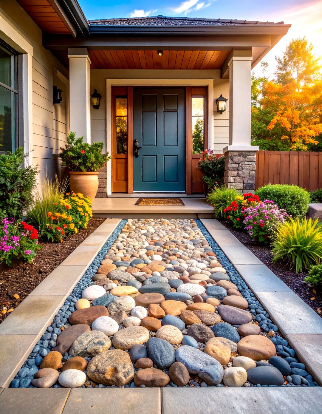 30 Serene River Rock Landscaping Ideas for Your Garden - We Love Home Blog