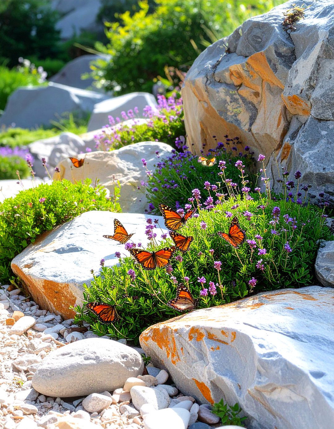 A Rock Garden for Alpine Butterflies - 30 butterfly garden ideas