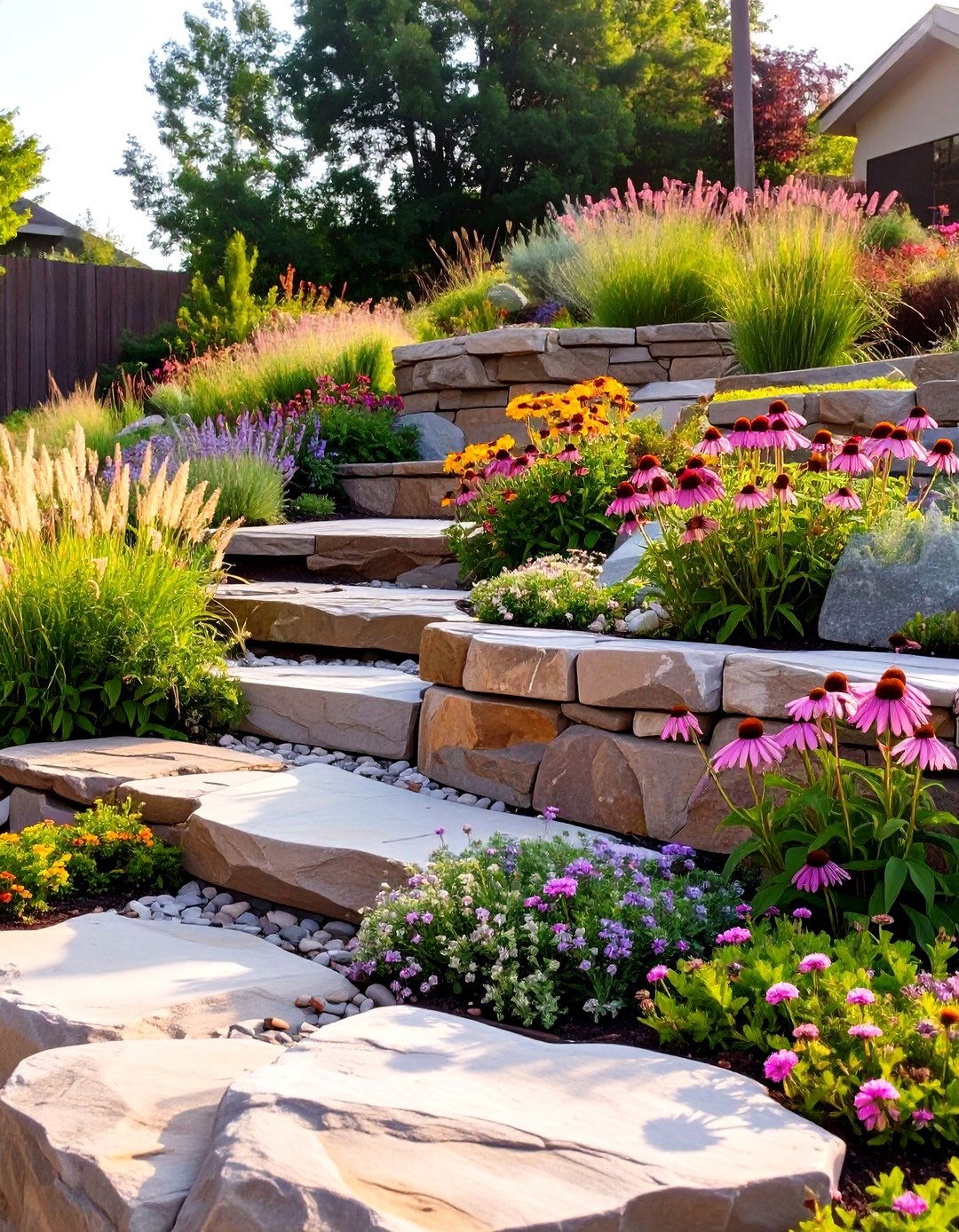 A Rock Garden for a Sloped Yard - 30 low maintenance small rock garden ideas
