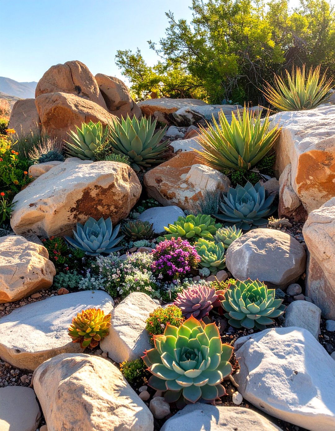 A Rock Garden with Alpine Plants - 30 corner garden ideas