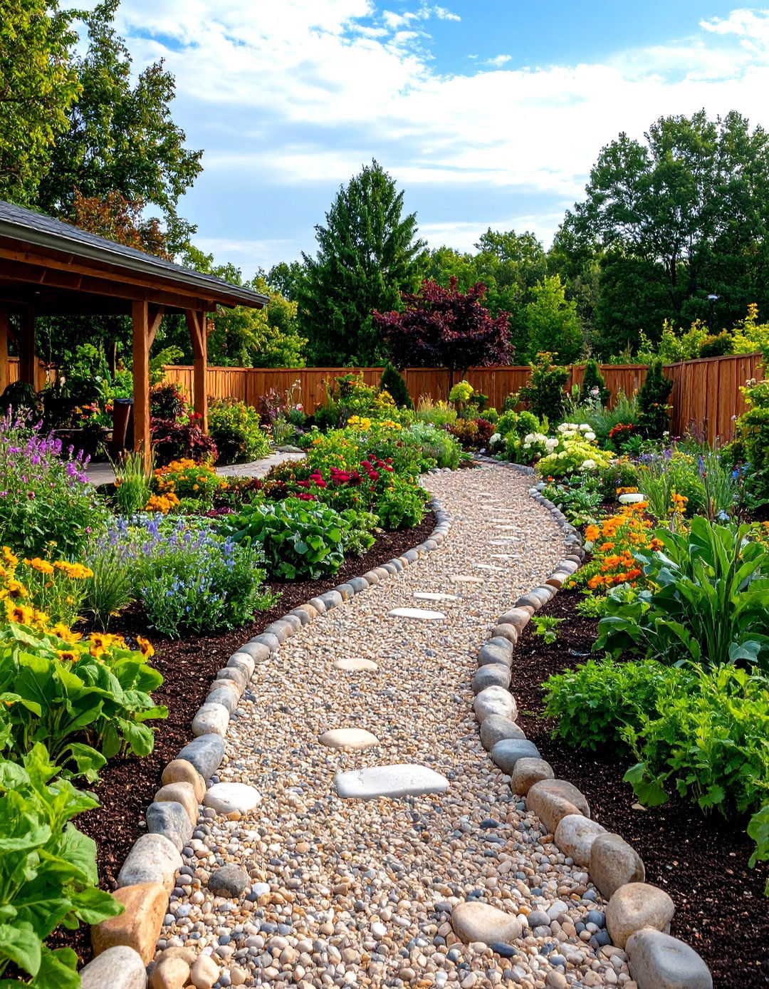 A Rock Mulch Vegetable Garden - 30 landscaping ideas with rocks
