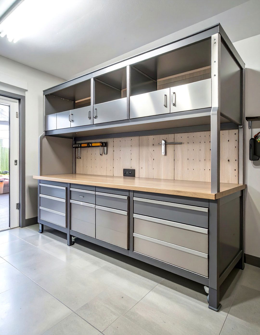 A Rolling Cabinet Garage Closet System - 30 garage closet ideas