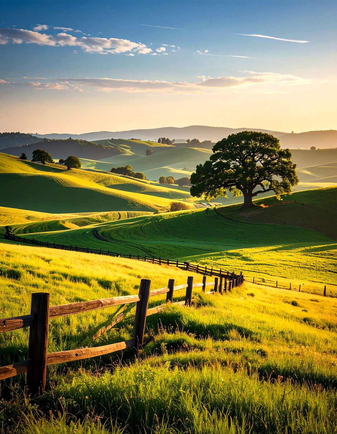 A Rolling Hills and Farmland View - 30 landscape drawing ideas