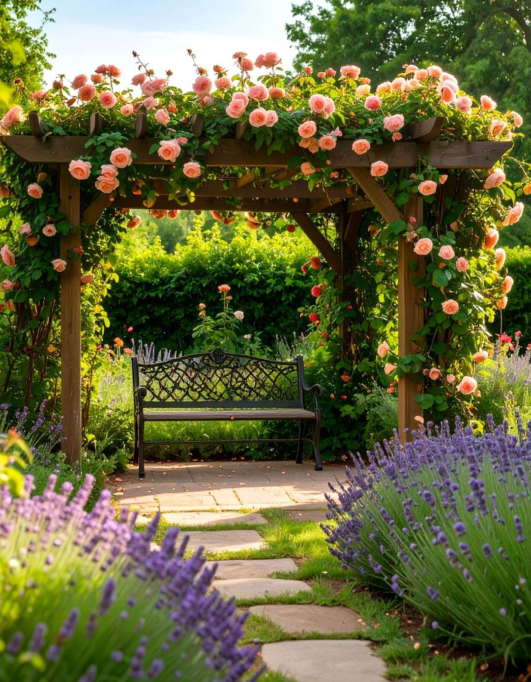A Romantic Rose Covered Cottage Garden - 30 cottage garden ideas