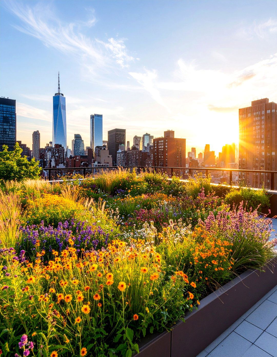 A Rooftop Meadow Pollinator Garden - 30 layout pollinator garden design plans ideas