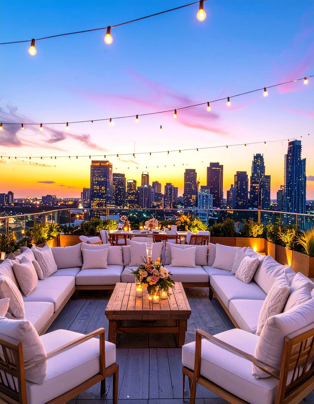 A Rooftop Sunset Cocktail Bridal Shower - 30 ideas for bridal shower