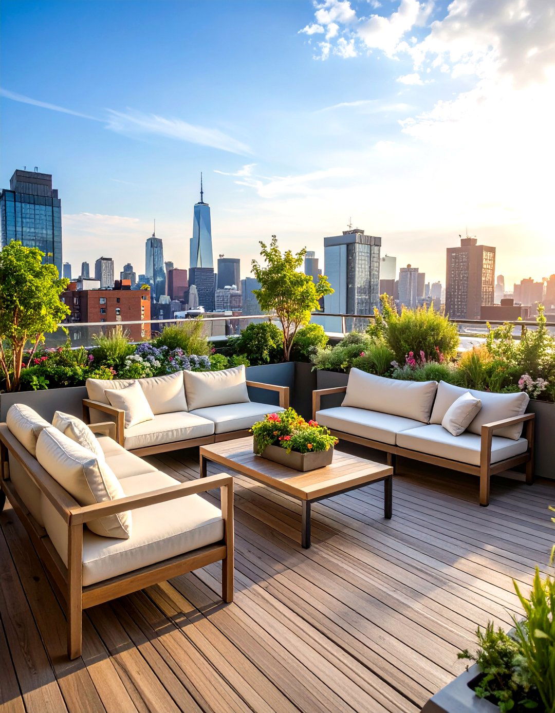 A Rooftop Terrace Urban Garden Room - 30 outdoor room ideas