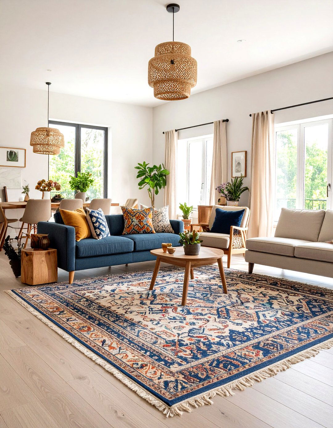 A Rug for Open Concept Living - 30 living room rug ideas