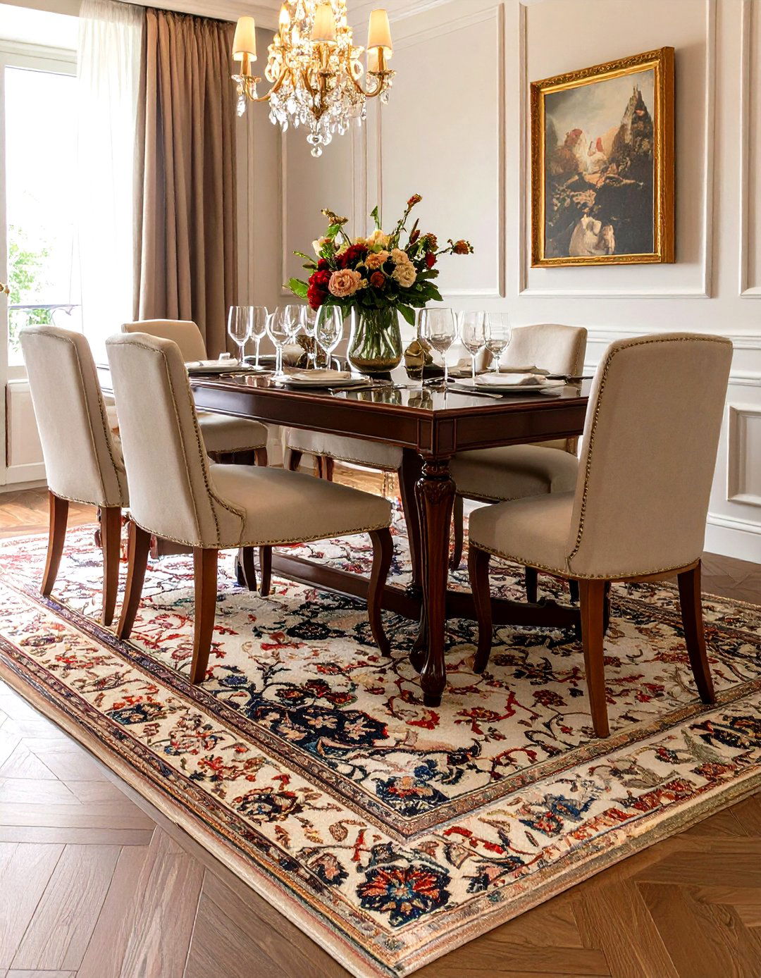 A Rug to Set a Formal Tone - 30 how to use rugs in interior design ideas