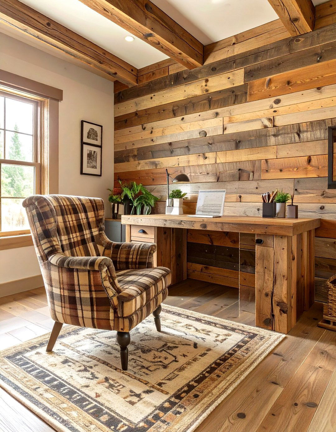A Rustic Cabin Inspired Office - 30 at home office ideas