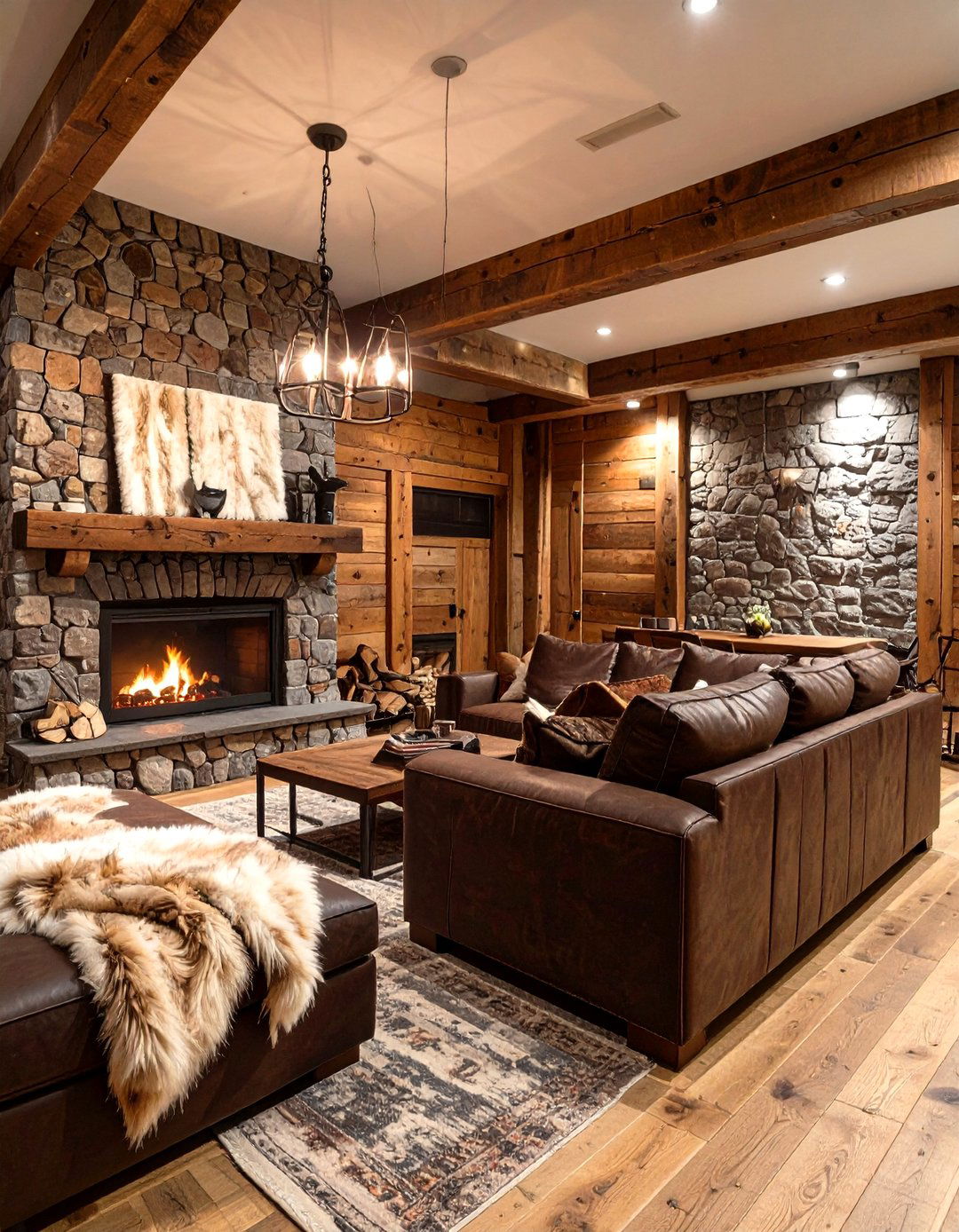 A Rustic Cabin Style Basement - 30 interior design blogs ideas