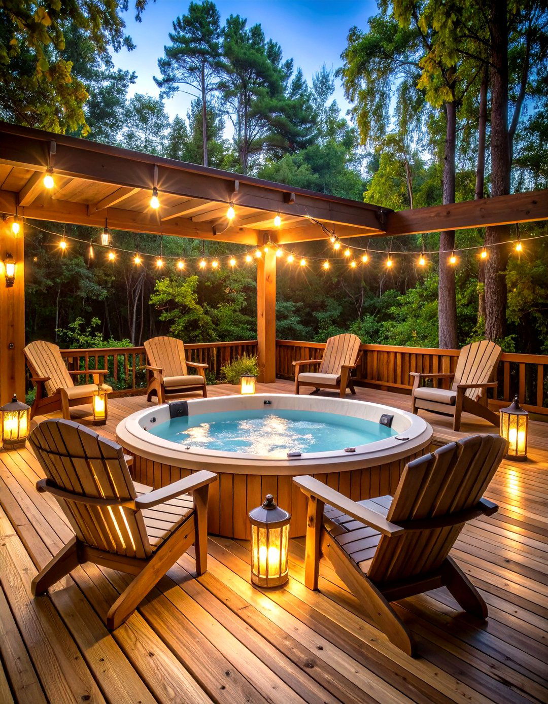 A Rustic Cedar Hot Tub Deck - 30 hot tub patio ideas