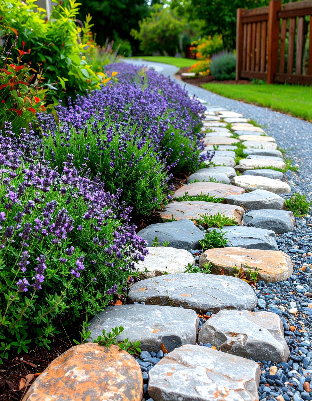 A Rustic Cobblestone Edge - 30 driveway border landscaping ideas