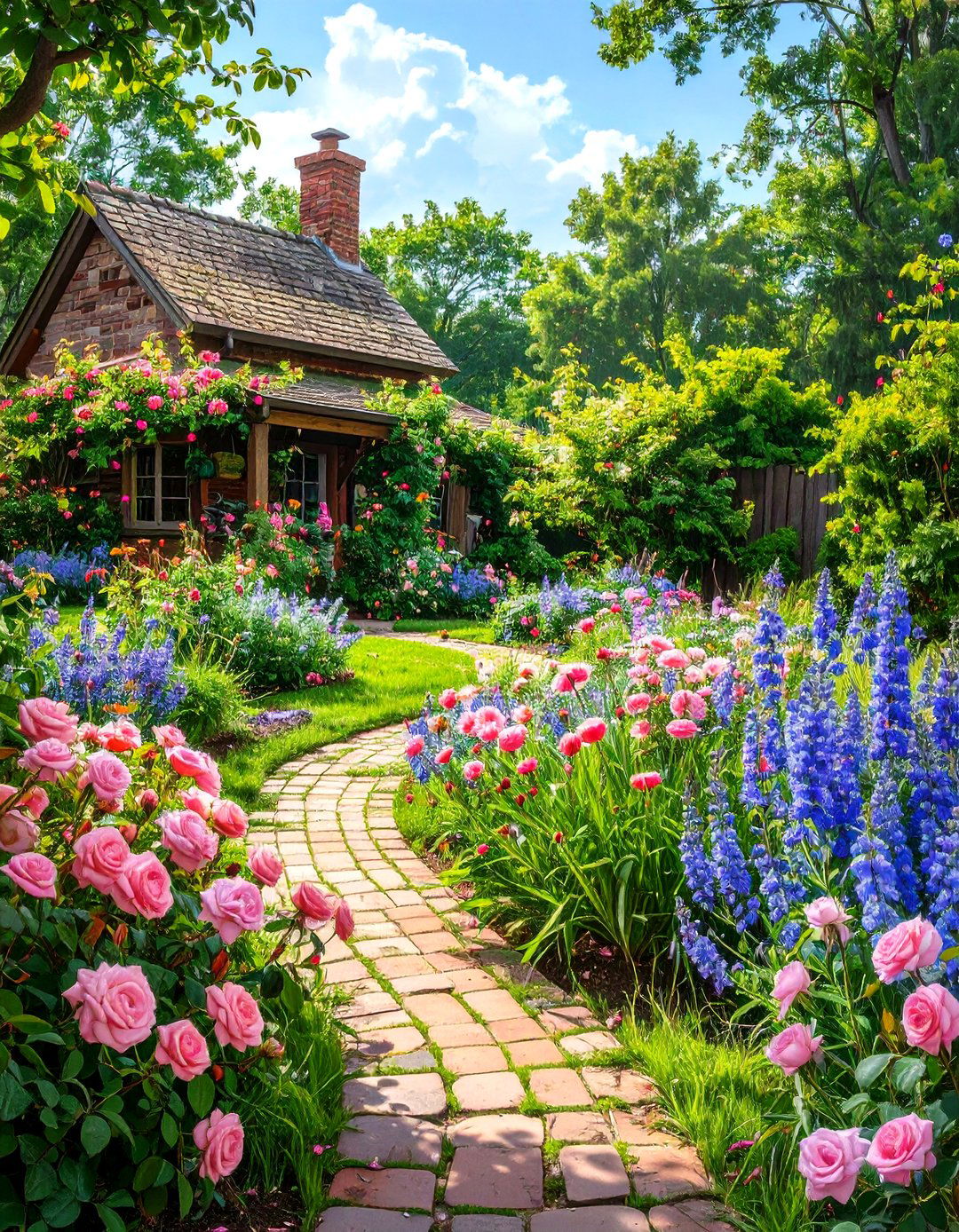 A Rustic Cottage Landscape Design - 30 free landscape design ideas