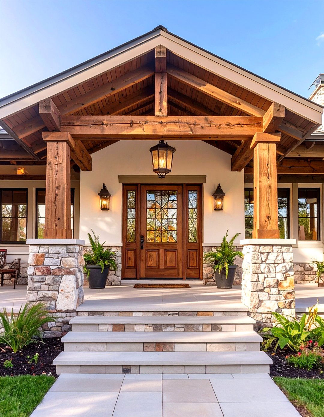 A Rustic Craftsman Transformation - 30 front porch ideas for ranch style homes before and after