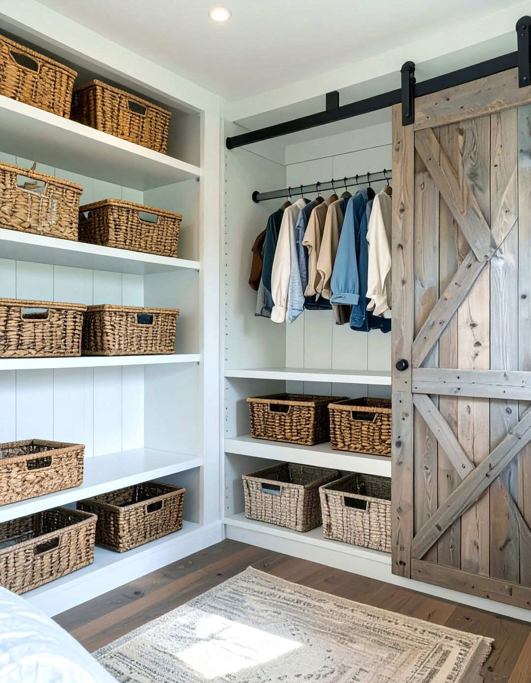A Rustic Farmhouse Closet Nook - 30 organize closet ideas