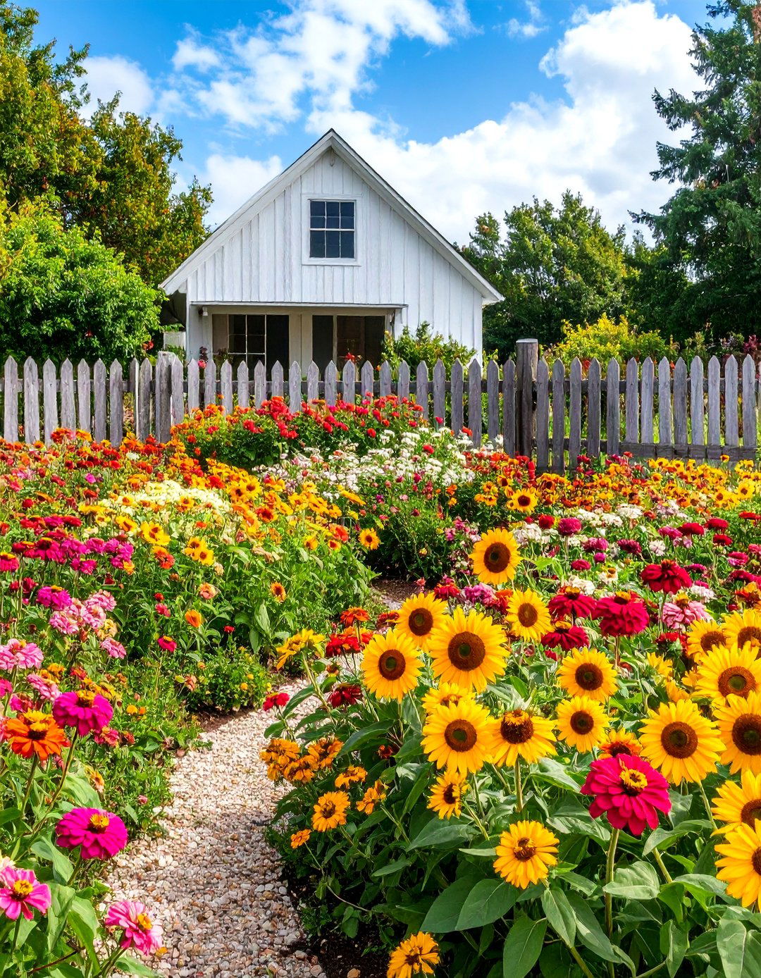 A Rustic Farmhouse Cutting Garden - 30 backyard garden ideas