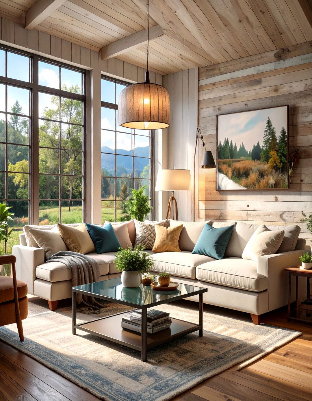 A Rustic Farmhouse Eclectic Living Space - 30 modern eclectic interior design ideas