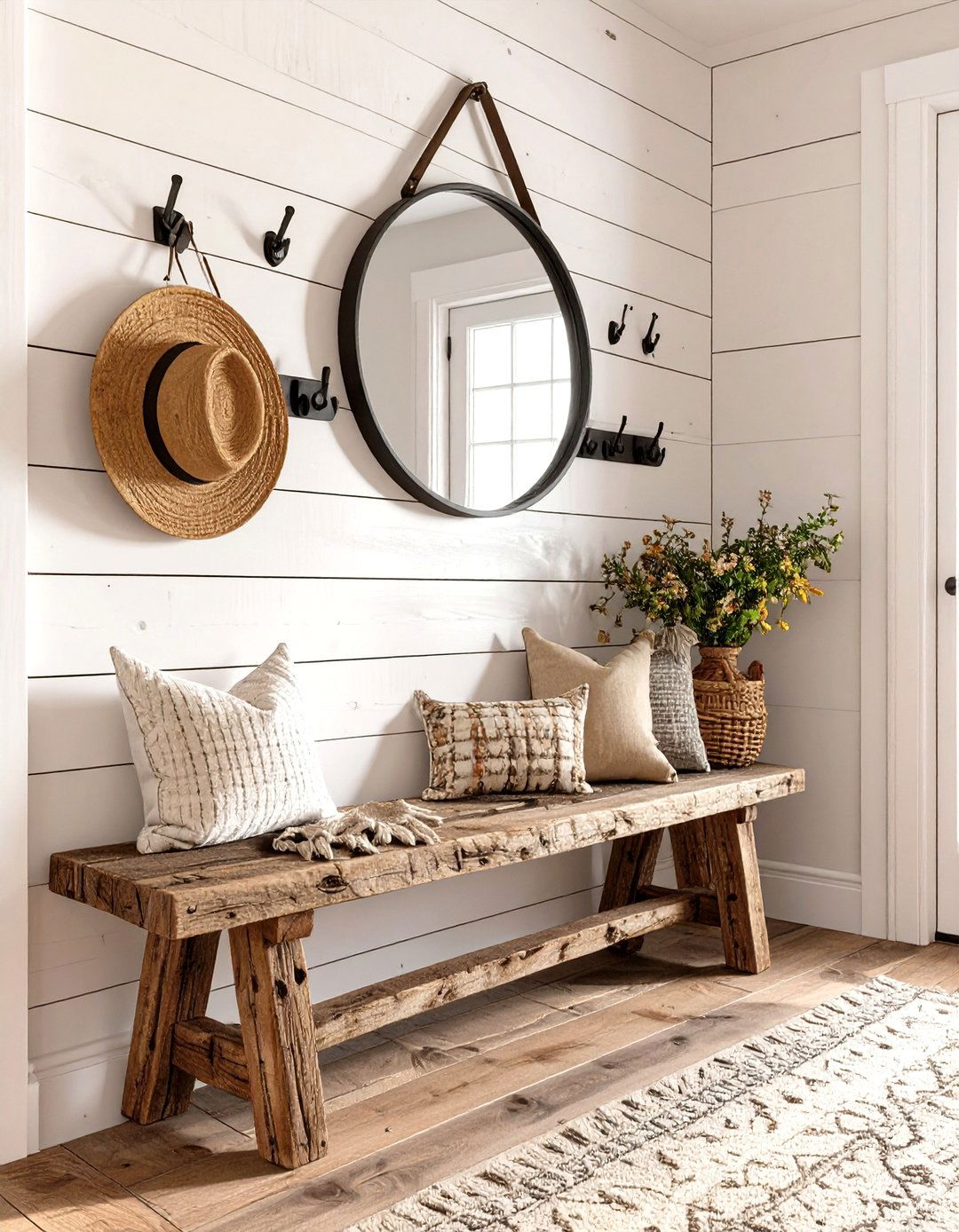 A Rustic Farmhouse Entryway Sketch - 30 interior design sketches ideas