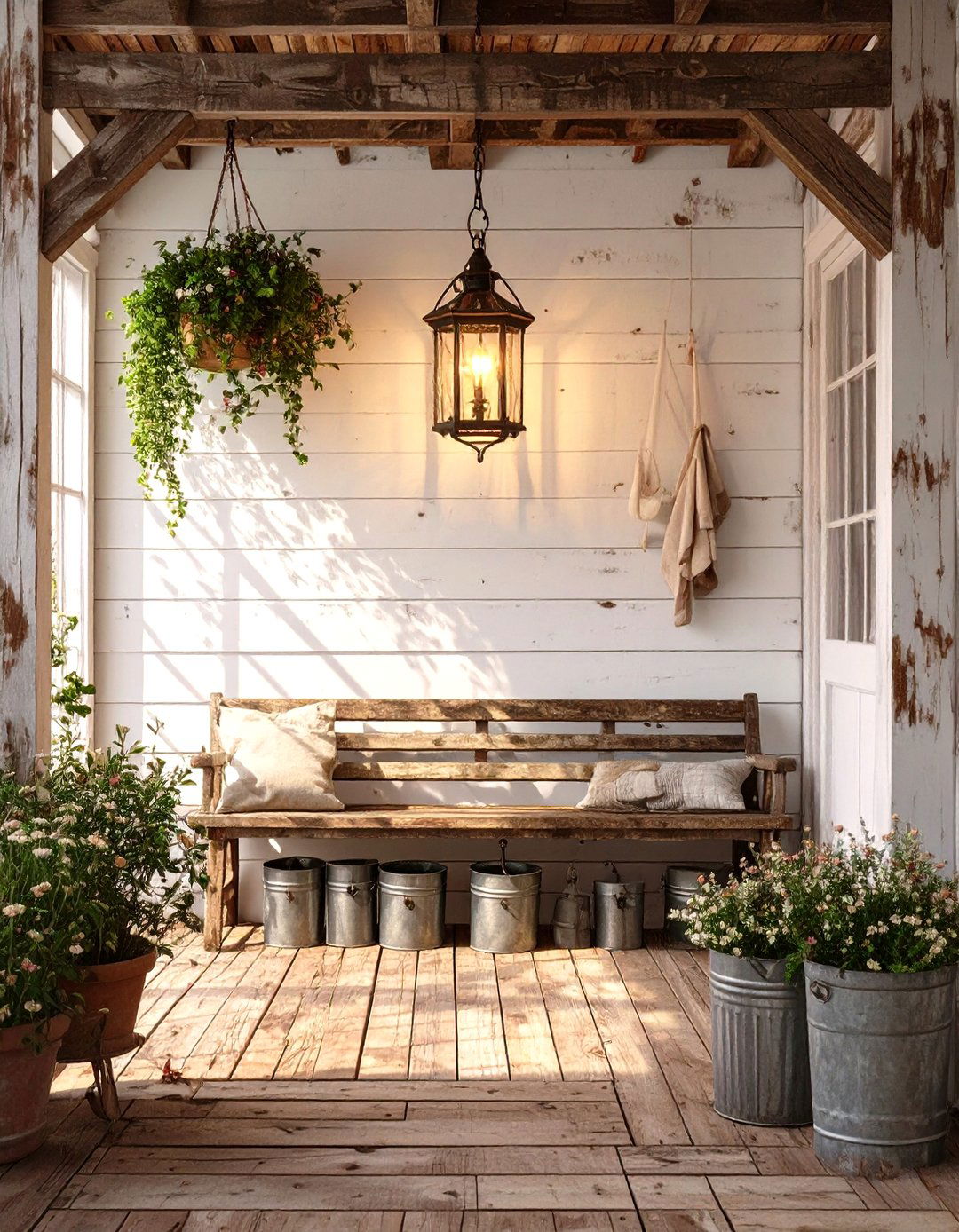 A Rustic Farmhouse Entryway - 30 how to design a stylish entryway ideas