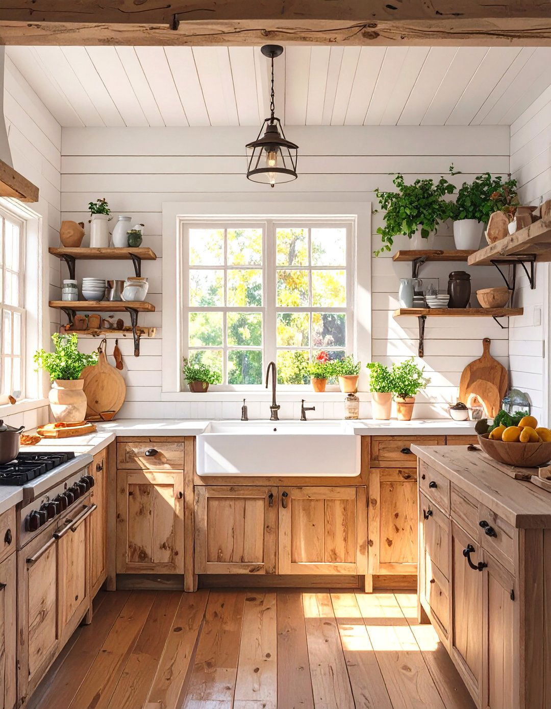 A Rustic Farmhouse Kitchen Blend - 30 cabin kitchen ideas
