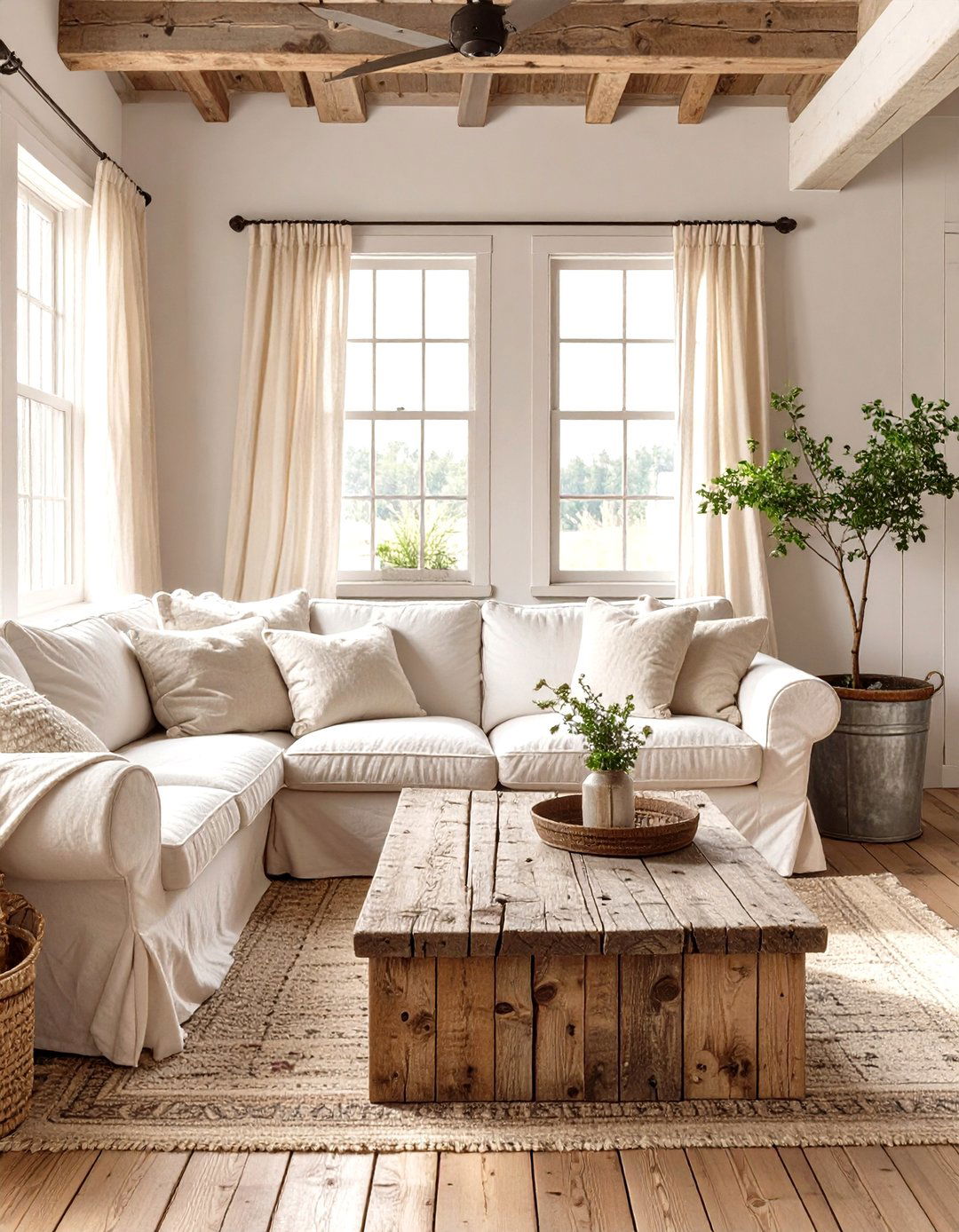 A Rustic Farmhouse Living Room - 30 extra small apartment living room ideas