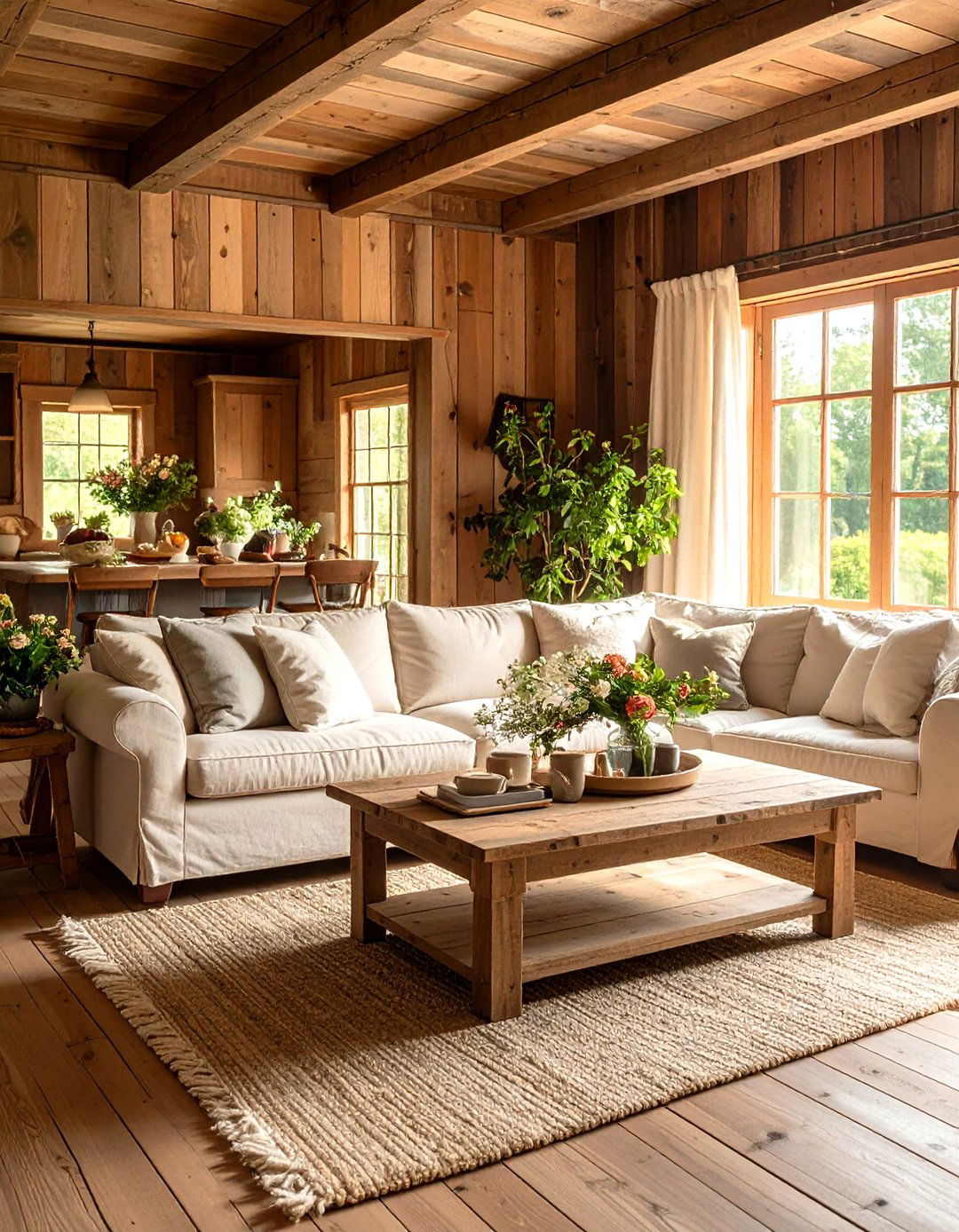 A Rustic Farmhouse Living Room - 30 l shaped living room ideas