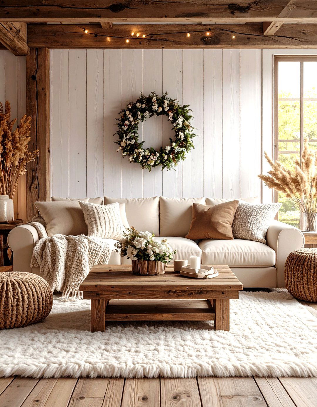A Rustic Farmhouse Living Room - 30 living room set up ideas