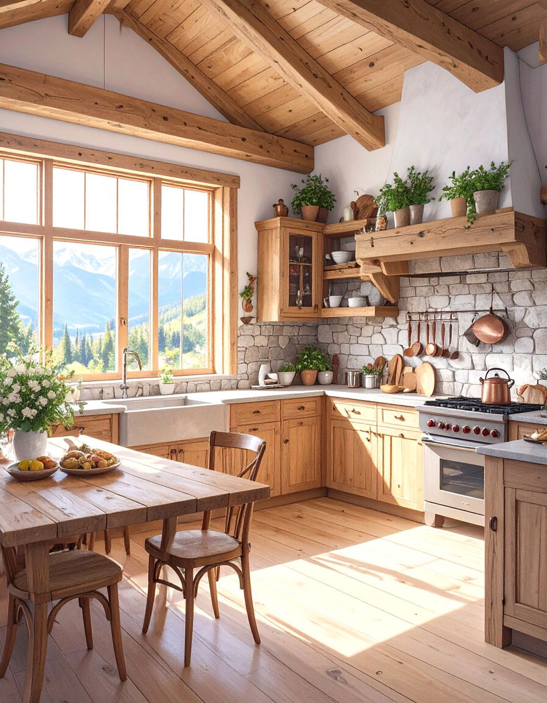 A Rustic Mountain Cabin Kitchen - 30 online kitchen design tool ideas