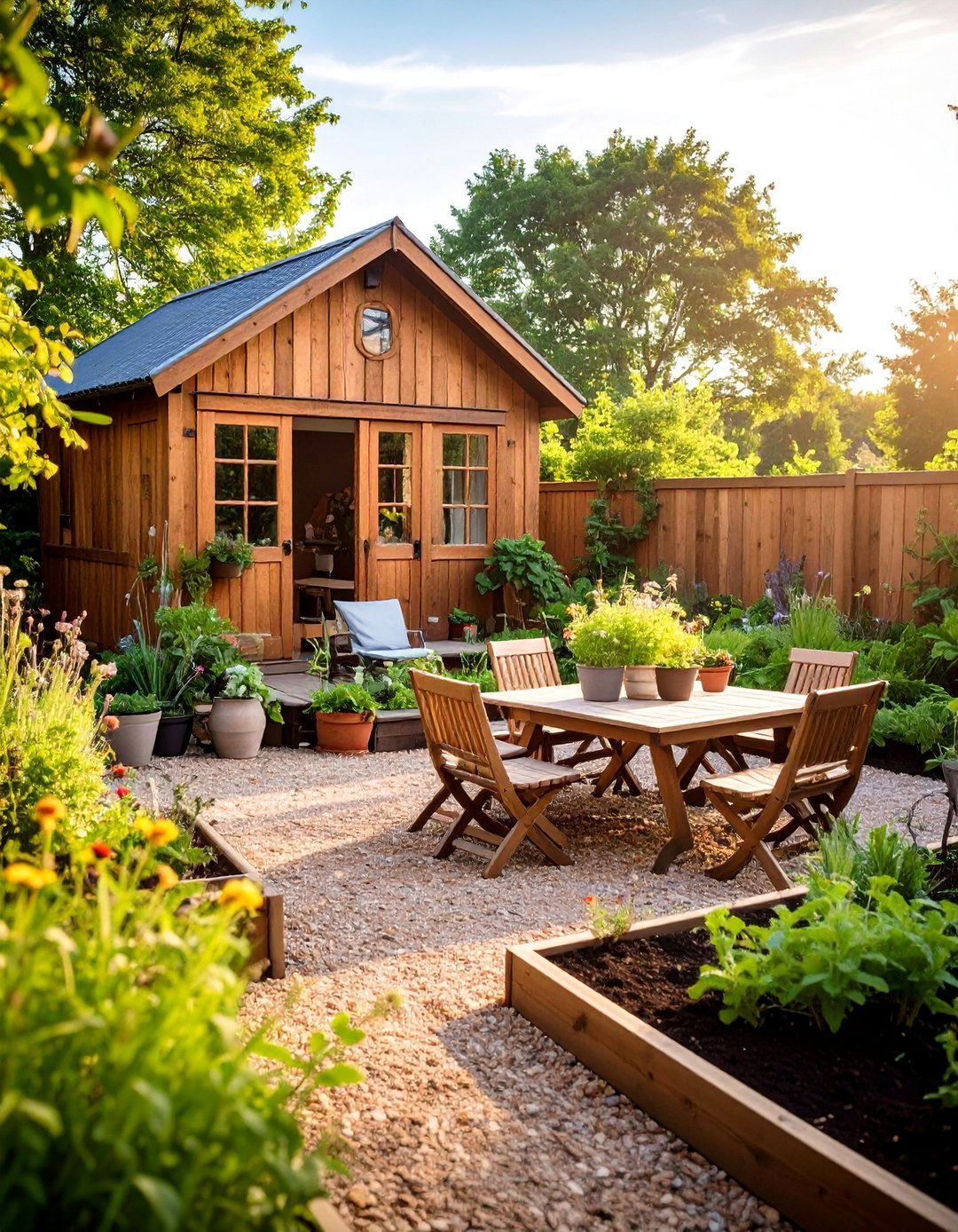 A Rustic Potting Shed Garden - 30 backyard ideas for small yards