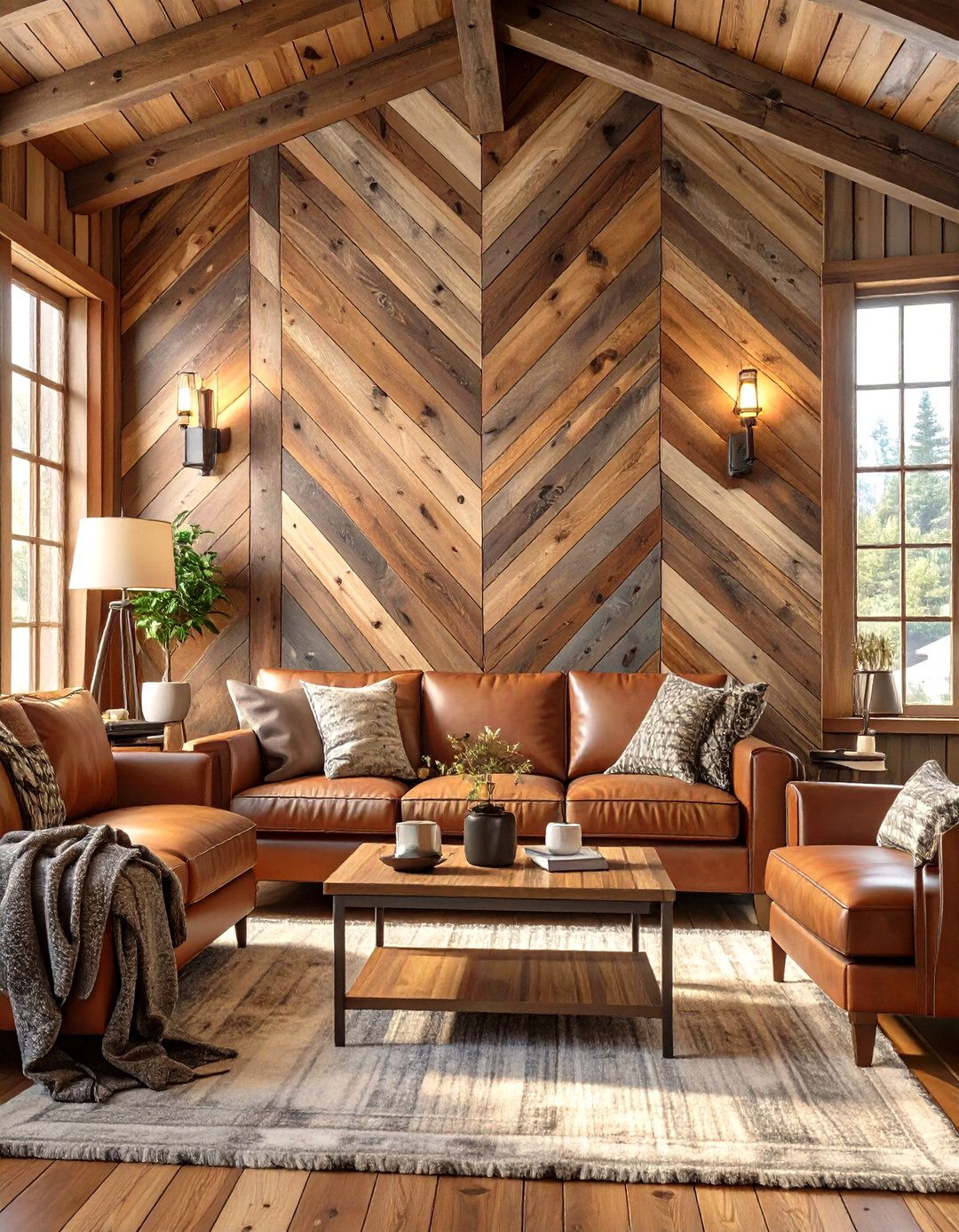 A Rustic Reclaimed Wood Accent Wall - 30 ideas for wall decor
