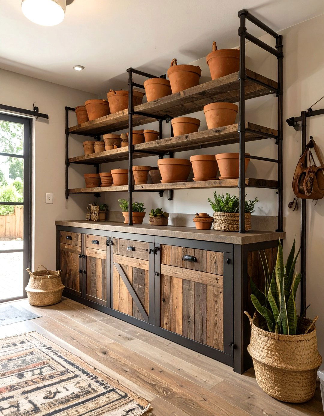 A Rustic Reclaimed Wood Garage Closet - 30 garage closet ideas