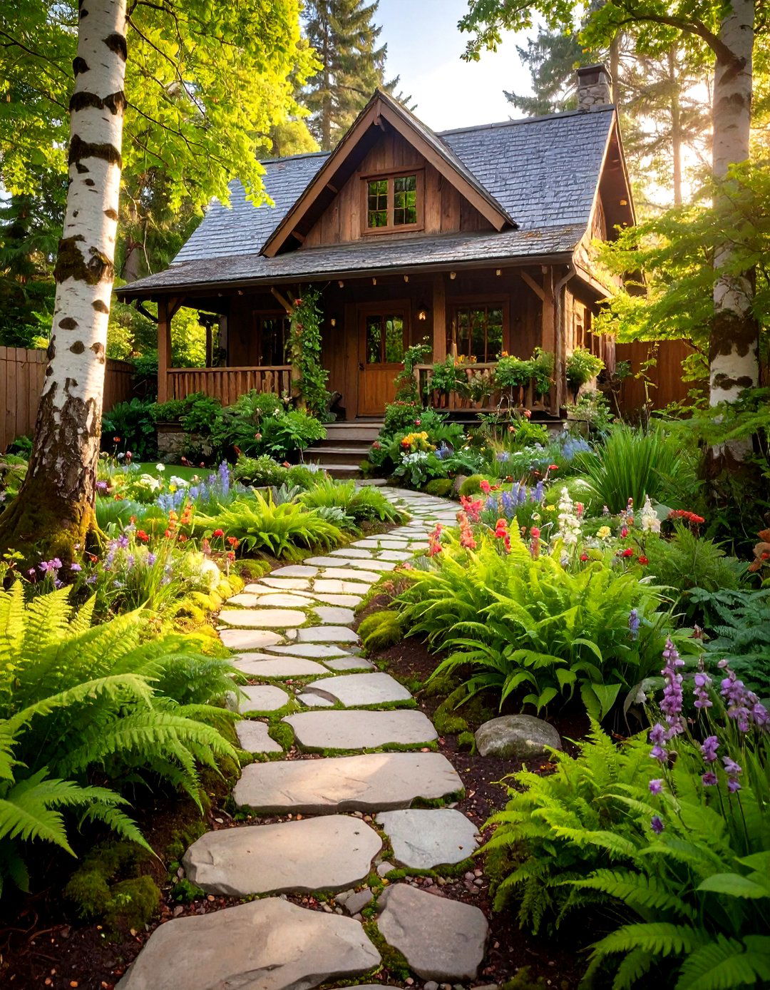 A Rustic Woodland Retreat - 30 front house landscaping ideas