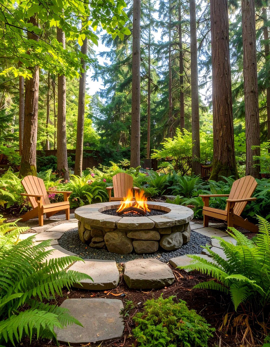 A Rustic Woodland Retreat Backyard - 30 large backyard landscaping ideas